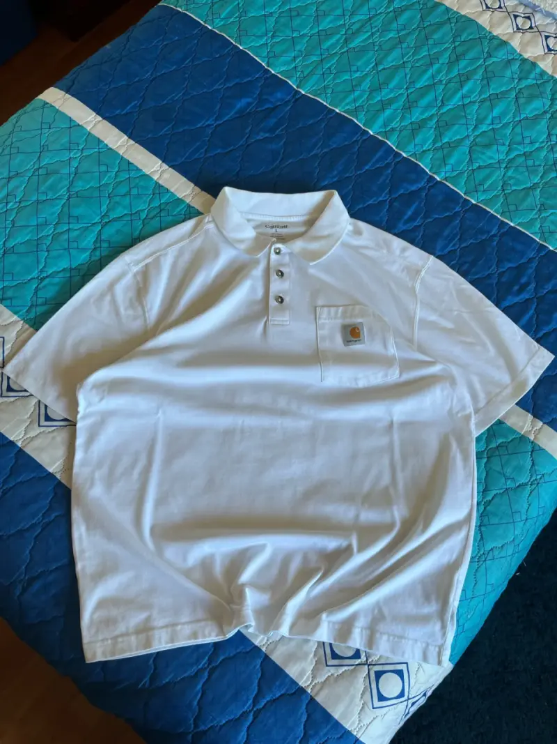 Polera Polo Blanca Carhartt con Bolsillo - 3