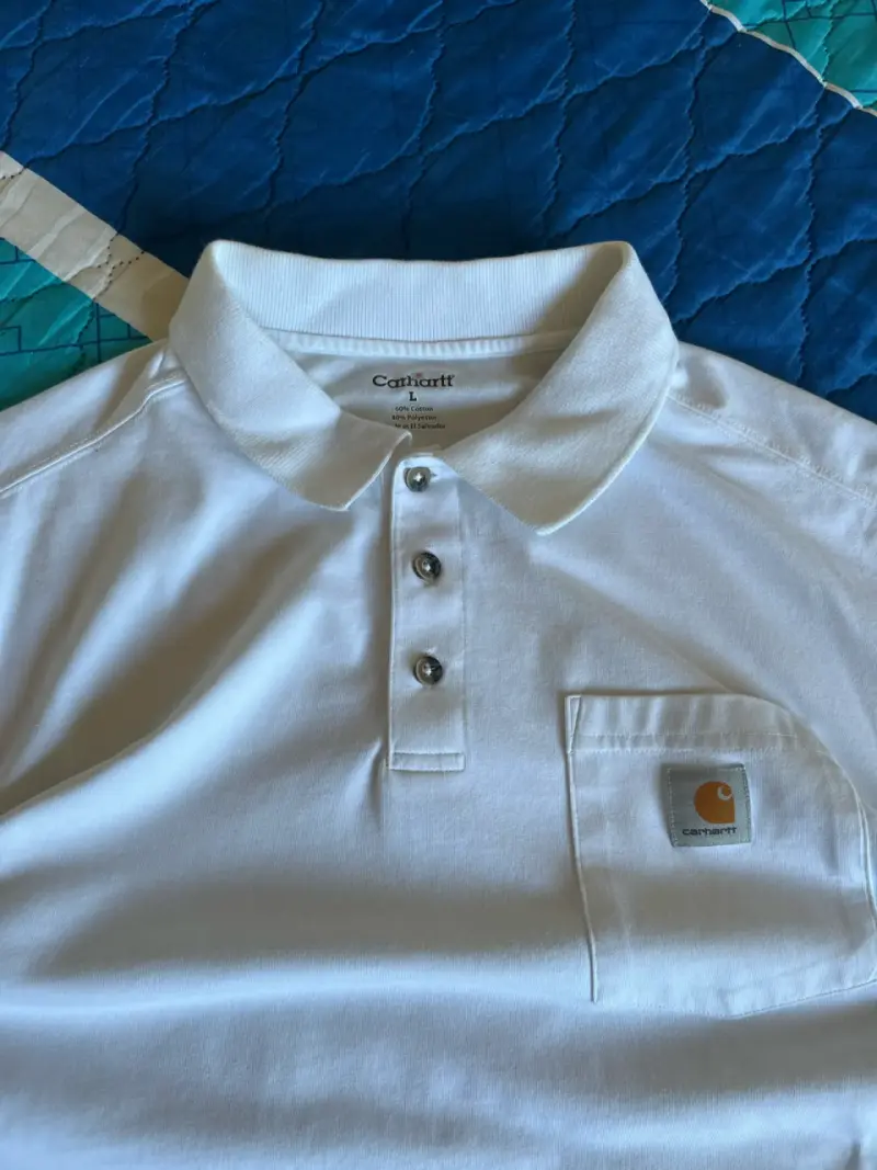 Polera Polo Blanca Carhartt con Bolsillo - 4