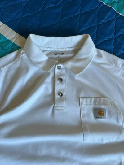Polera Polo Blanca Carhartt con Bolsillo - miniatura 4