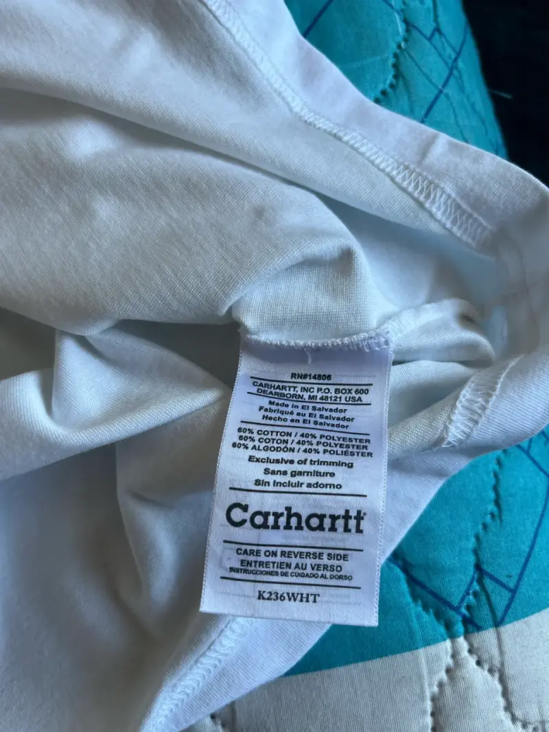 Polera Polo Blanca Carhartt con Bolsillo - 5