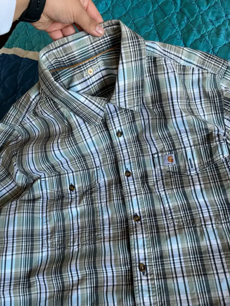 Camisa Carhartt a cuadros manga corta para hombre - 4