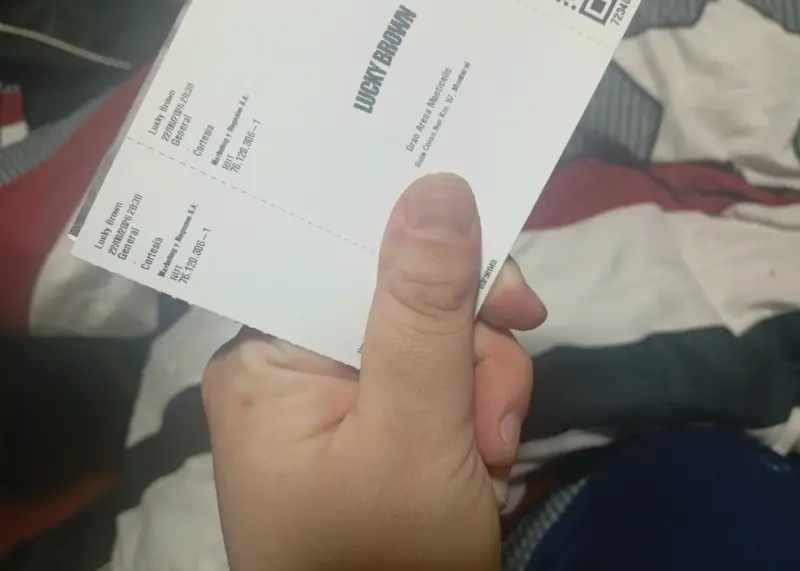 Entrada para concierto de Lucky Brown