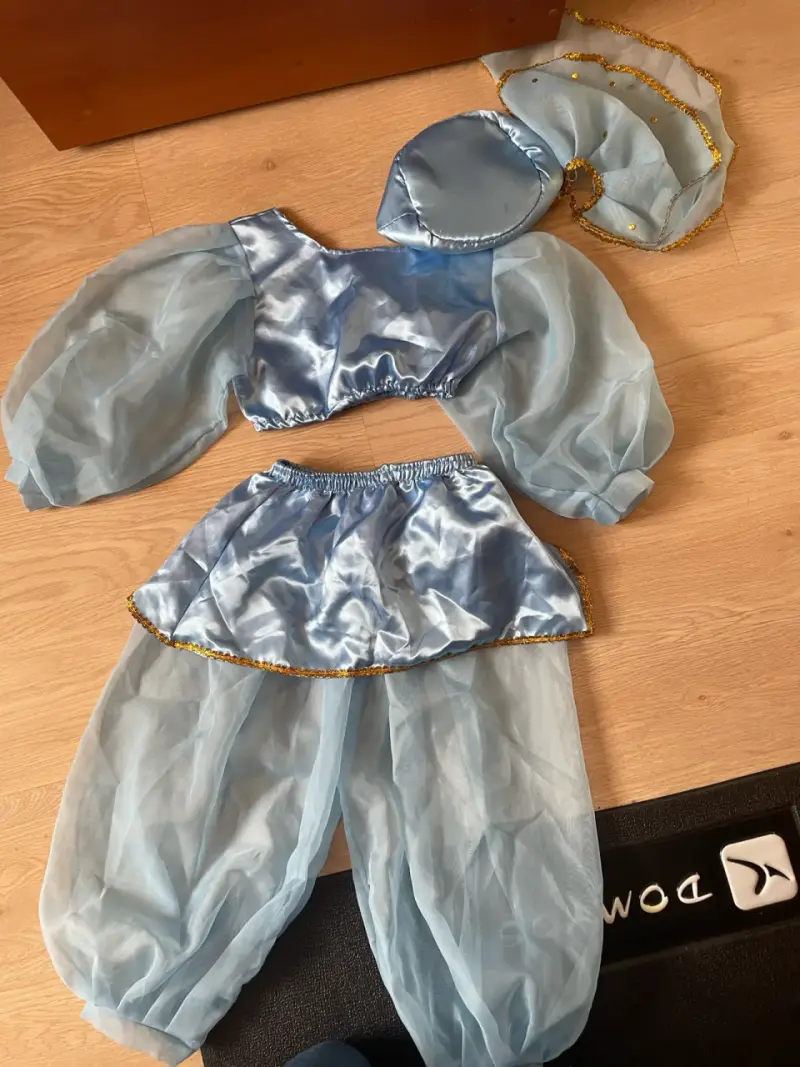Disfraz de princesa árabe azul para niña