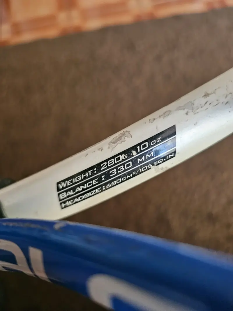 Raqueta de tenis Babolat Falcon azul y blanca - 3