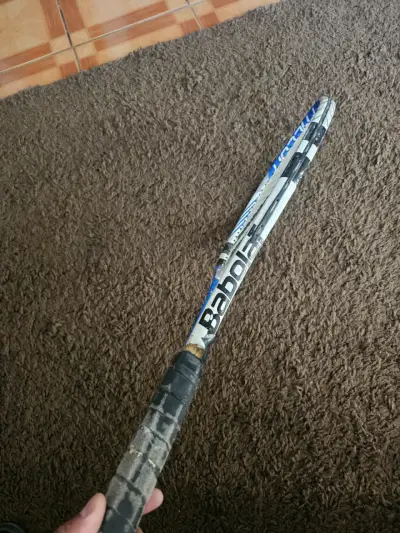 Raqueta de tenis Babolat Falcon azul y blanca - miniatura 5