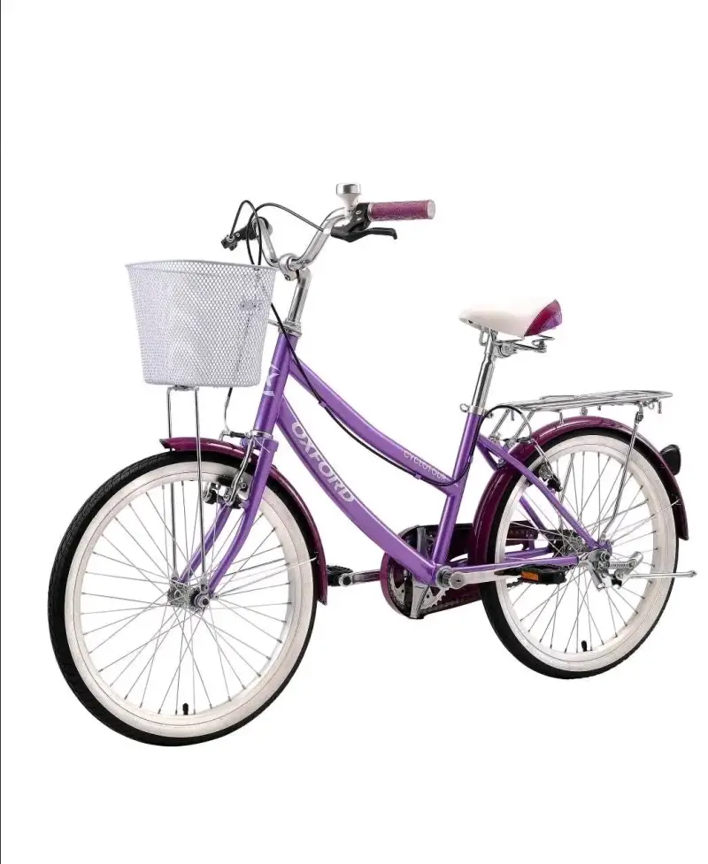 Bicicleta infantil Oxford morada con canasto - 1