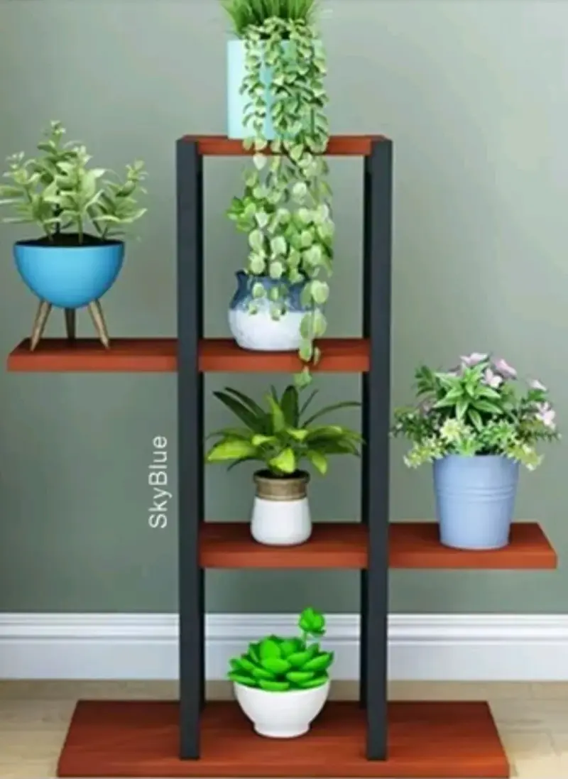 Estante de Madera para Plantas Decorativo