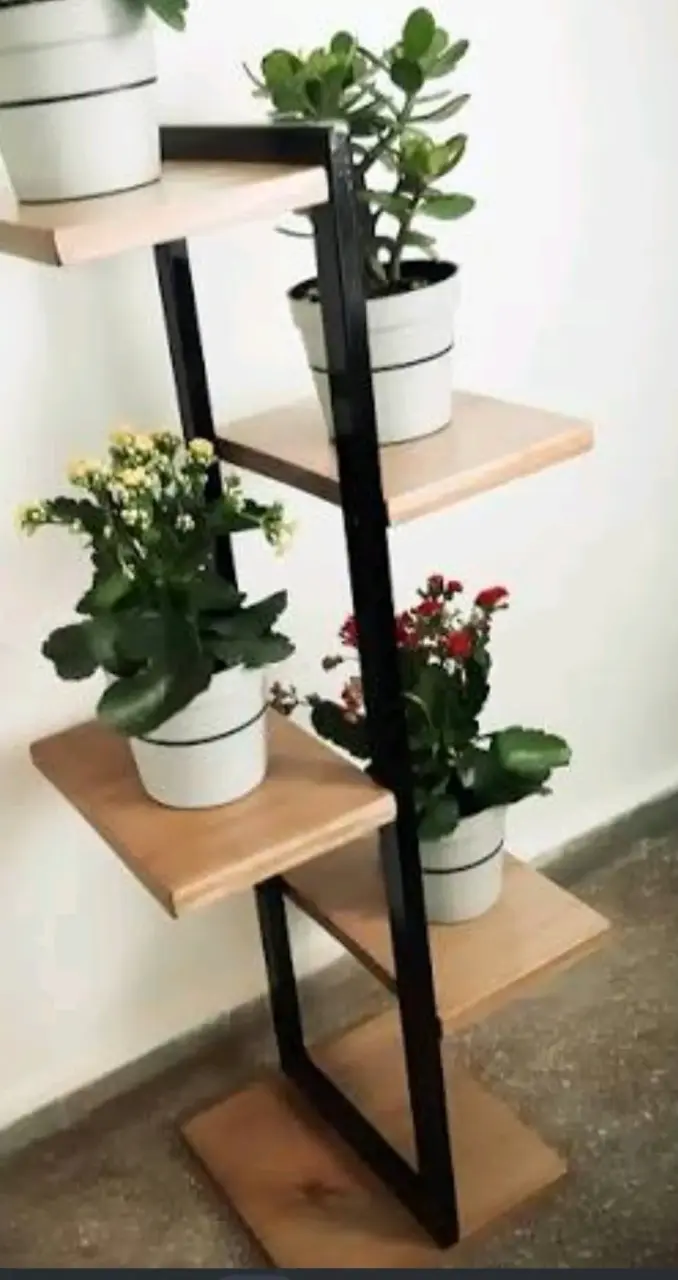 Estante de Madera para Plantas Decorativo - 3