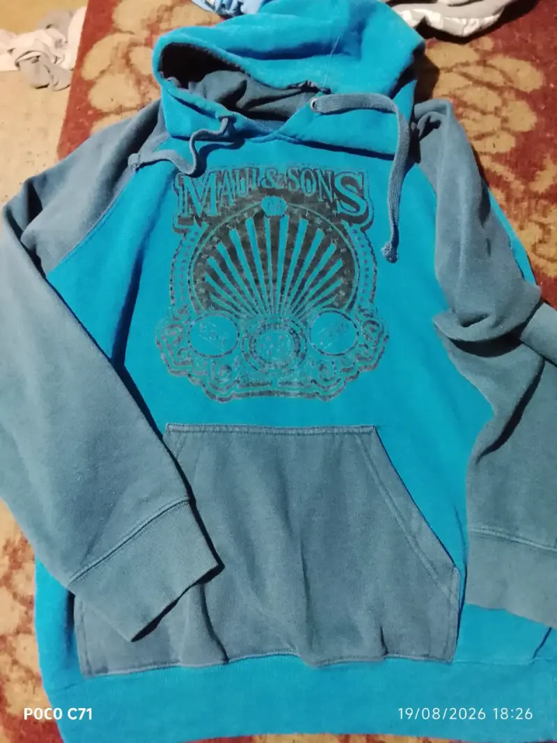 Polerón con capucha Maui & Sons azul