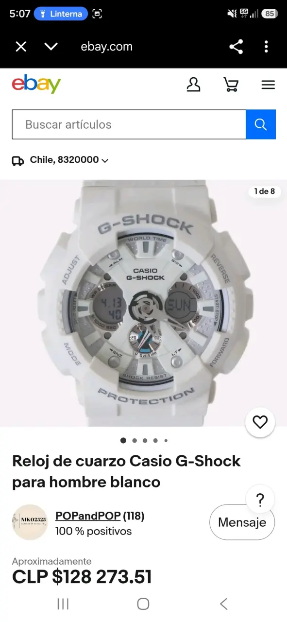 Reloj Casio G-Shock blanco para hombre - 1