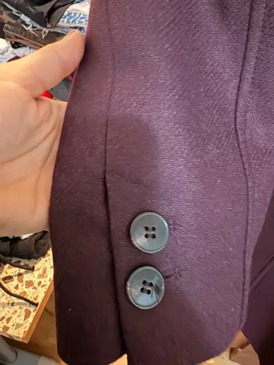 Abrigo largo morado de lana Zara - miniatura 3