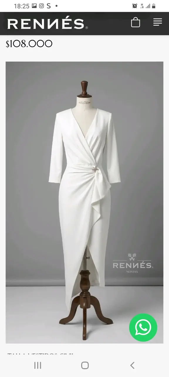 Vestido de novia blanco elegante Rennes - 1