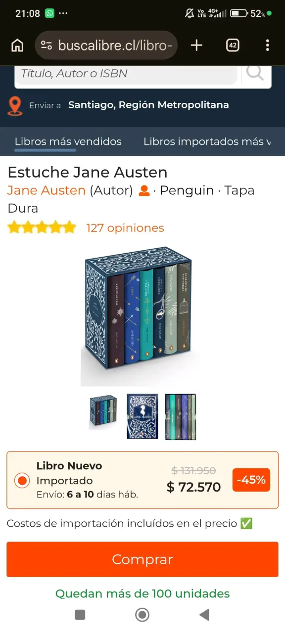 Colección de libros de Jane Austen en caja - 4