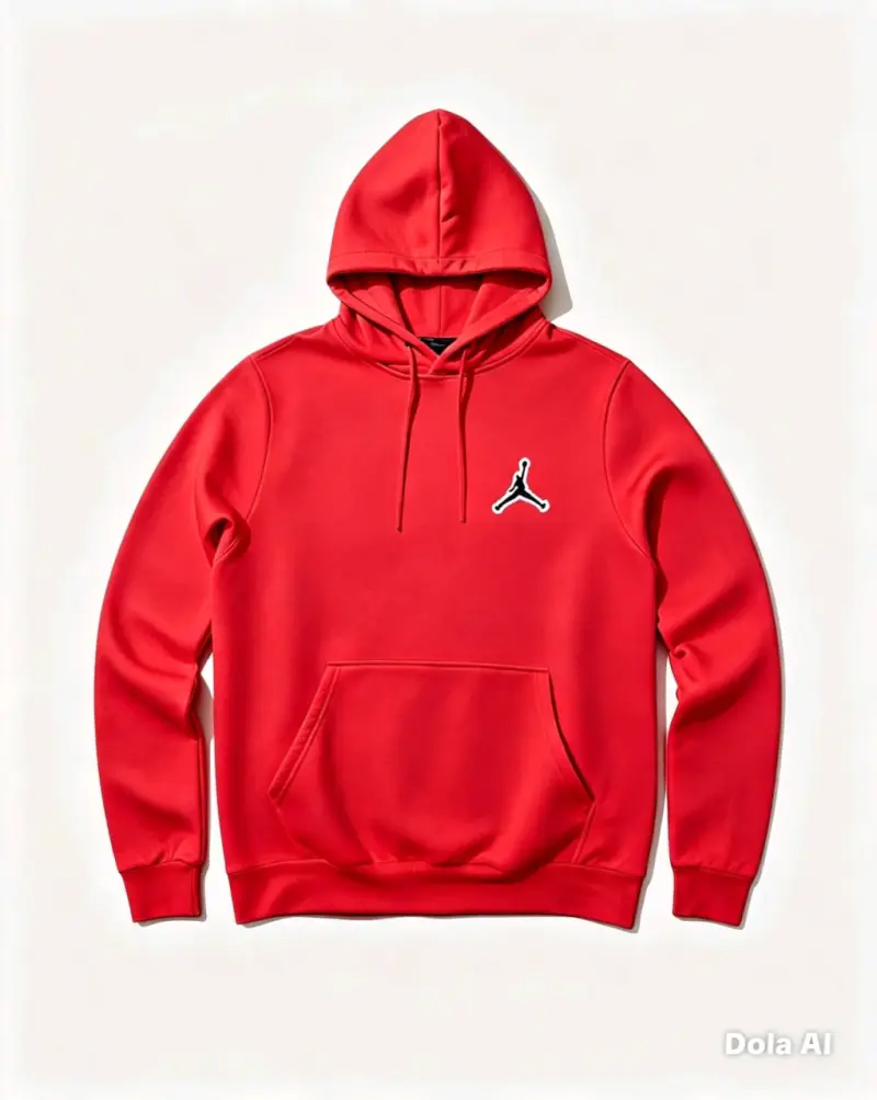 Polerón con capucha rojo para hombre