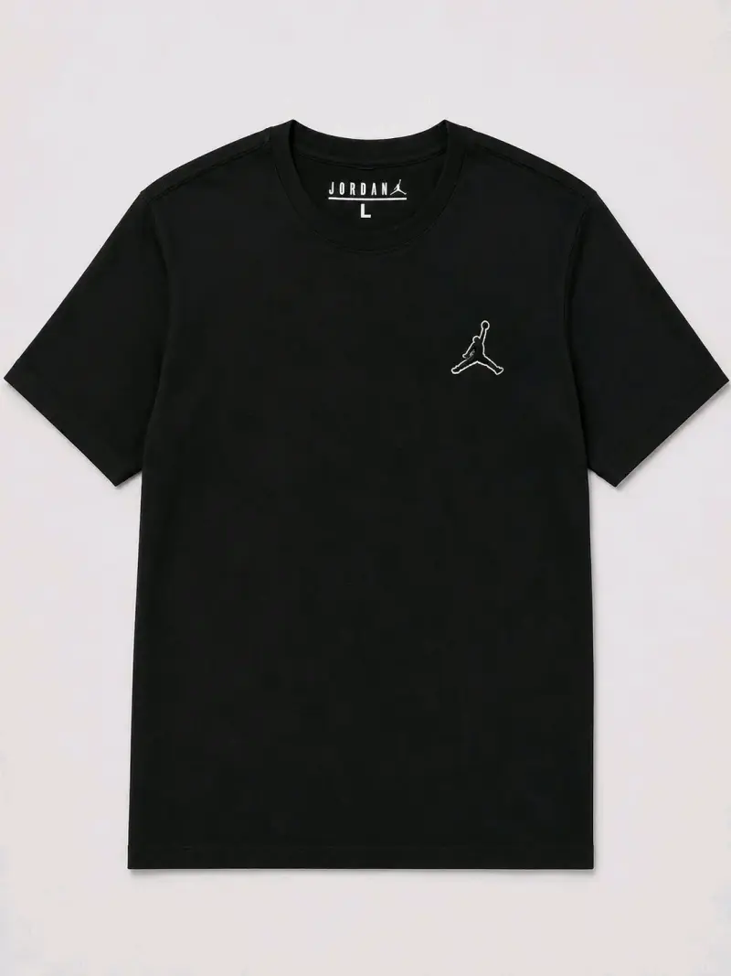 Polera negra Jordan con logo bordado - 1