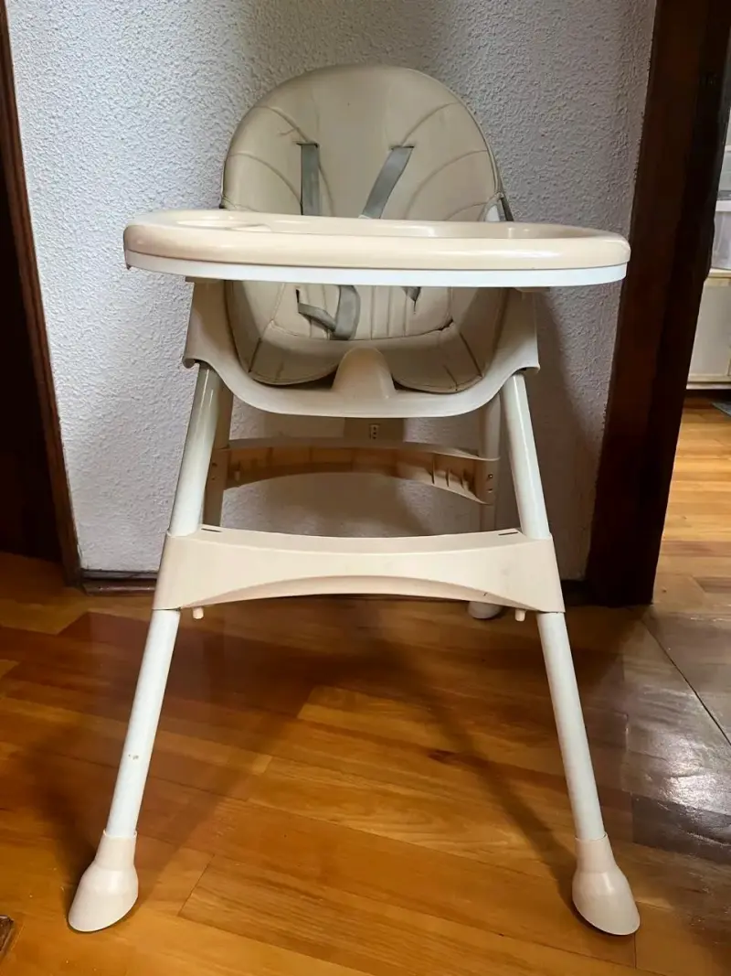 Silla de Comer para Bebé Beige - 1