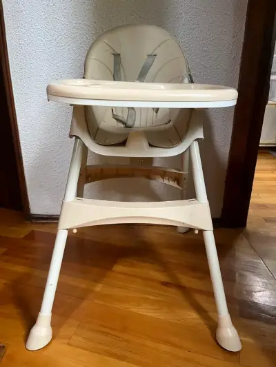 Silla de Comer para Bebé Beige - miniatura 1