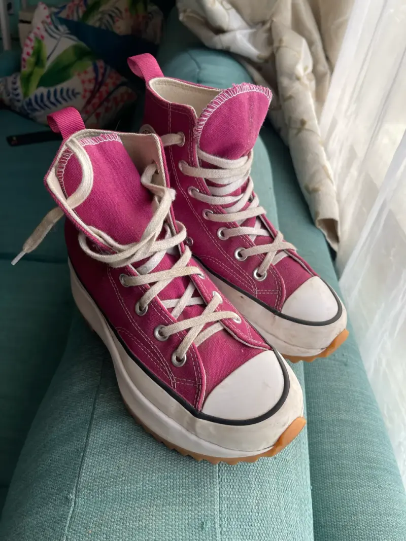 Zapatillas Converse All Star rosadas de caña alta - 2