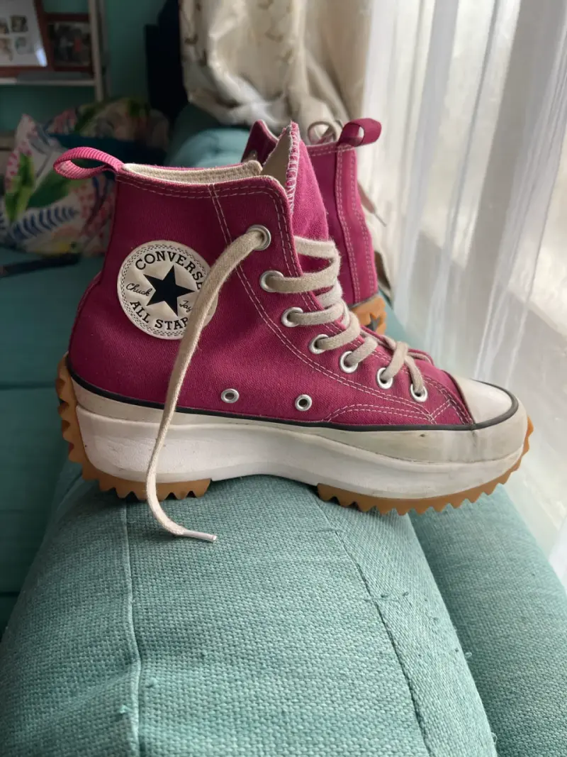 Zapatillas Converse All Star rosadas de caña alta - 4