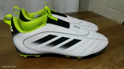 Zapatos de fútbol Adidas Golettos blancos y negros - miniatura 1