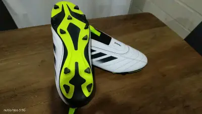 Zapatos de fútbol Adidas Golettos blancos y negros - miniatura 3