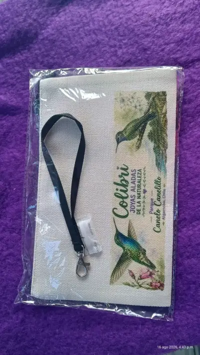 Estuche de tela con diseño de colibrí - miniatura 2