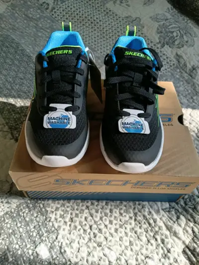 Zapatillas deportivas para niños Skechers negras - miniatura 1