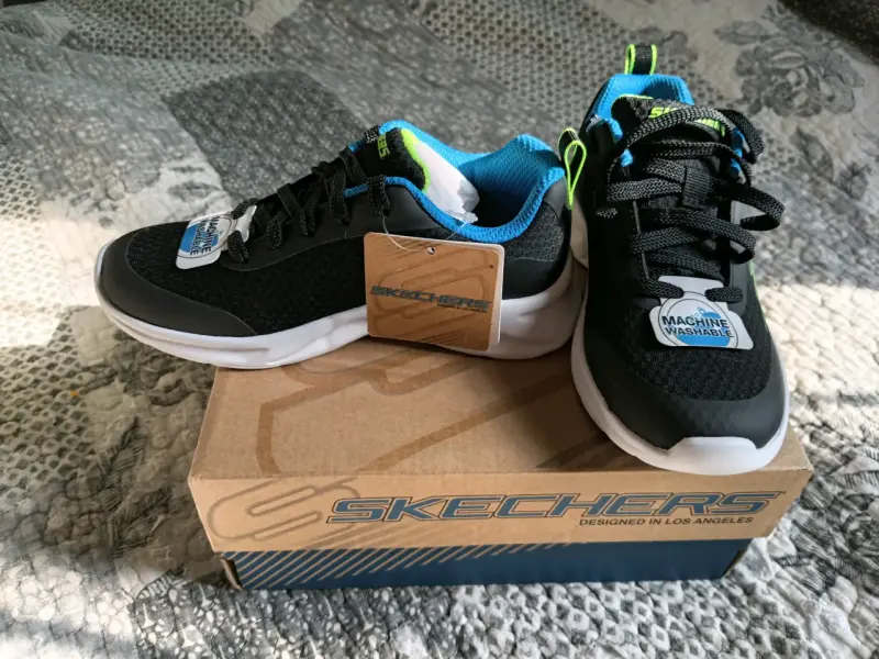 Zapatillas deportivas para niños Skechers negras - 2