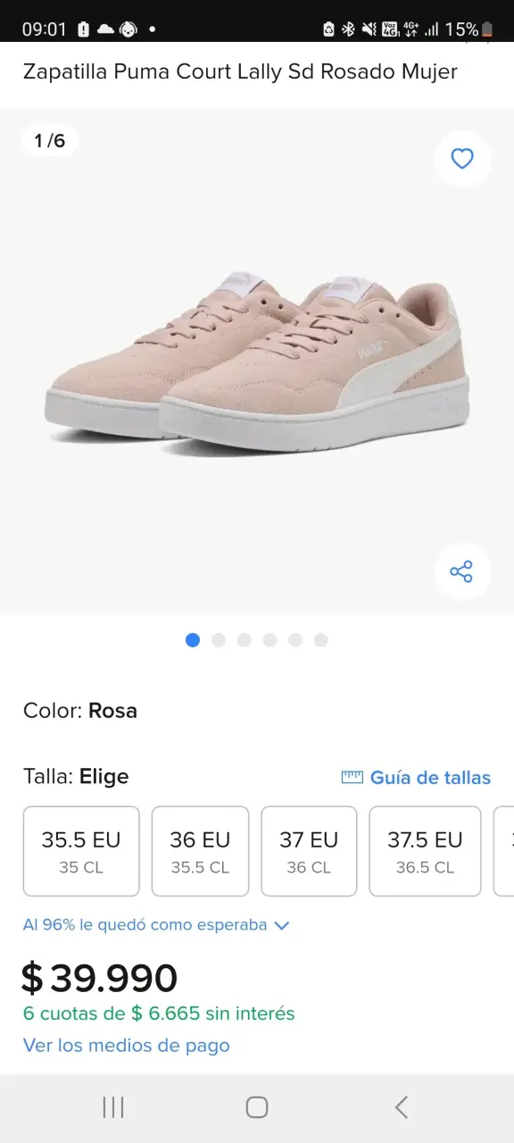 Zapatillas Puma Court Lally SD Rosado Mujer - 4