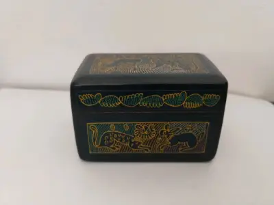 Caja decorativa de madera artesanía mexicana - miniatura 1