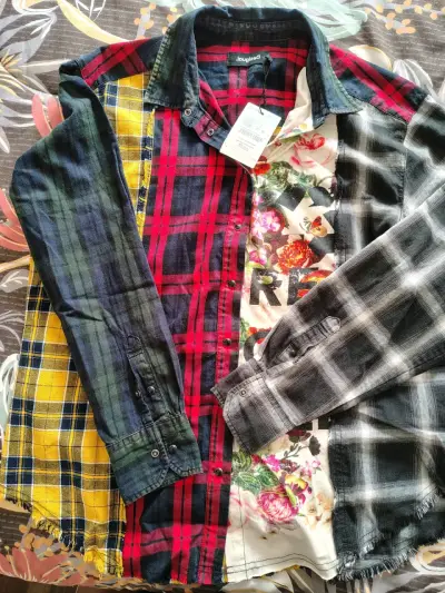 Camisa Desigual de cuadros y flores para hombre - miniatura 1