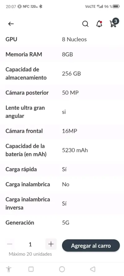 ZTE Nubia Neo 3 5G 256GB Amarillo - miniatura 2
