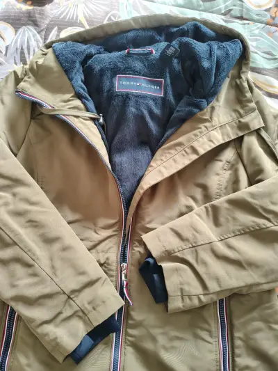 Chaqueta Tommy Hilfiger verde con forro polar - miniatura 1