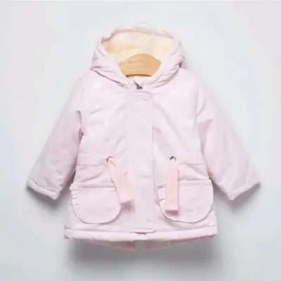 Abrigo de invierno para niña color rosa con capuc - miniatura 1