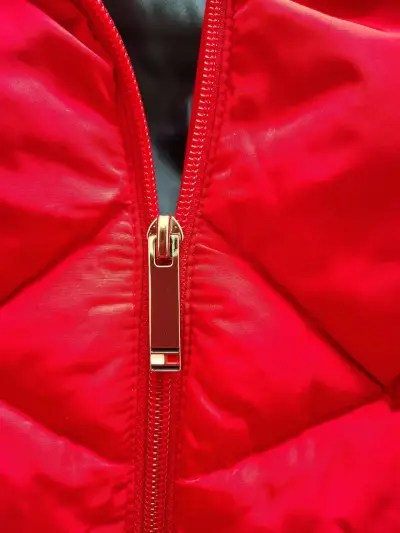 Chaqueta de invierno roja Tommy Hilfiger con capucha - miniatura 4