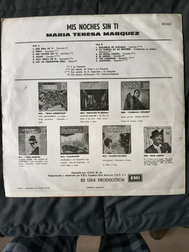 Vinilo 'Mis Noches Sin Ti' de María Teresa Márquez - 2