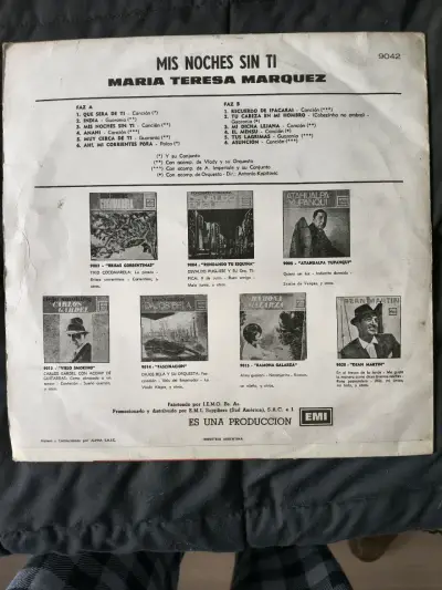 Vinilo 'Mis Noches Sin Ti' de María Teresa Márquez - miniatura 2