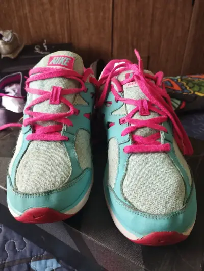 Zapatillas deportivas Nike Dual Fusion turquesa y rosado - miniatura 3