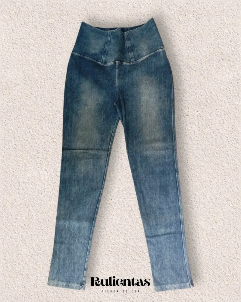 Jeans faja para mujer en dos colores talla M - 4