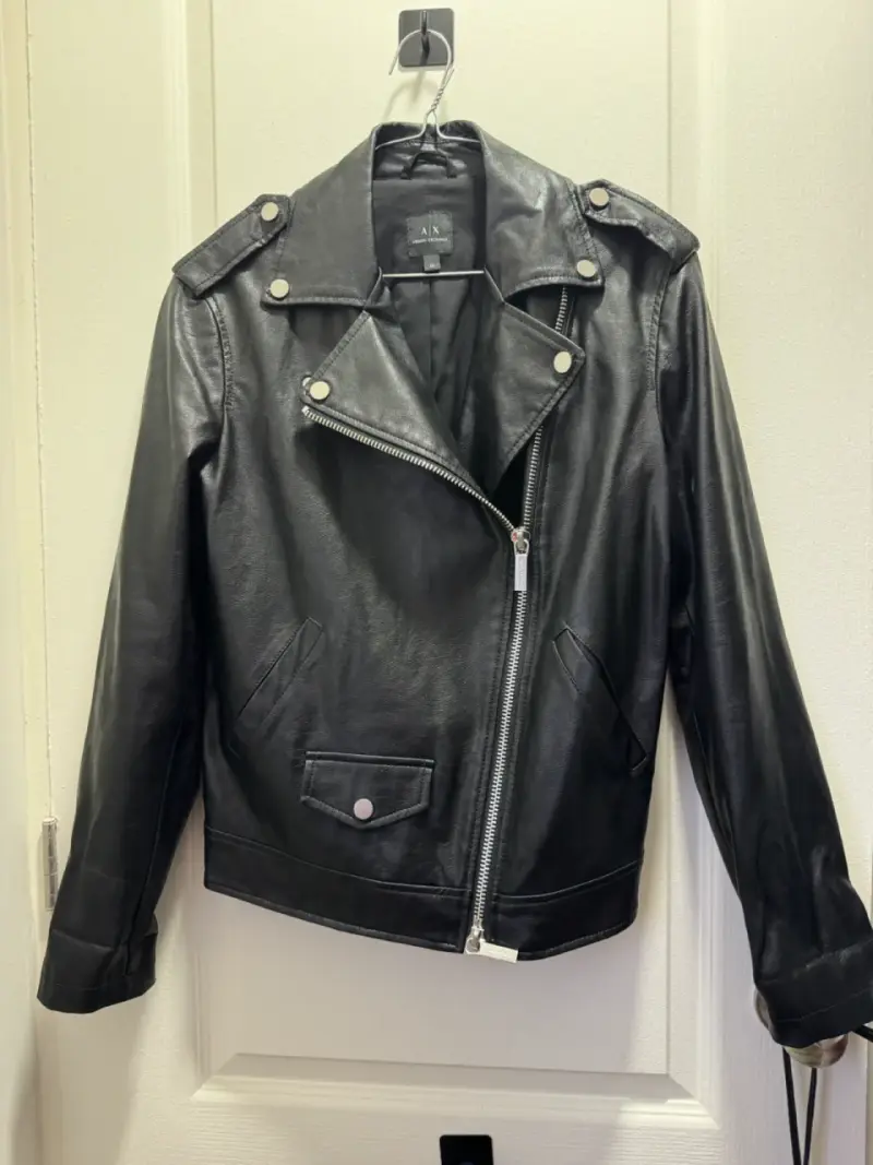 Chaqueta de cuero negra Armani Exchange - 1