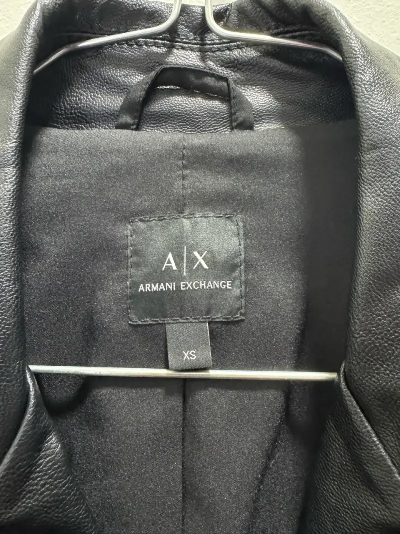 Chaqueta de cuero negra Armani Exchange - 3