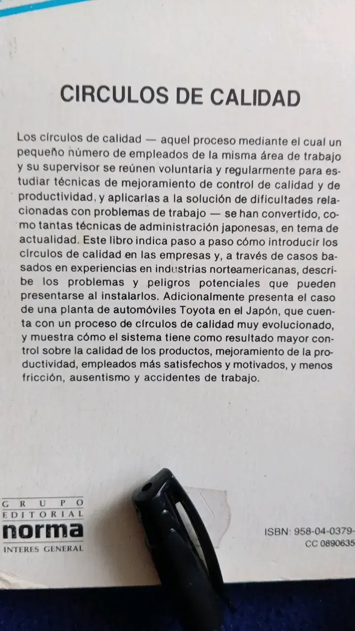 Libro Círculos de Calidad de Philip C. Thompson - 2