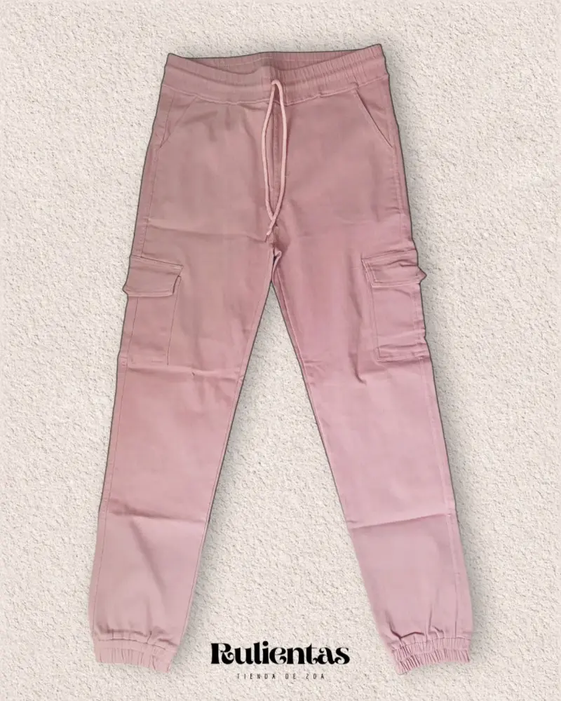 Conjunto de Top Gris y Pantalón Rosado para Mujer - 3
