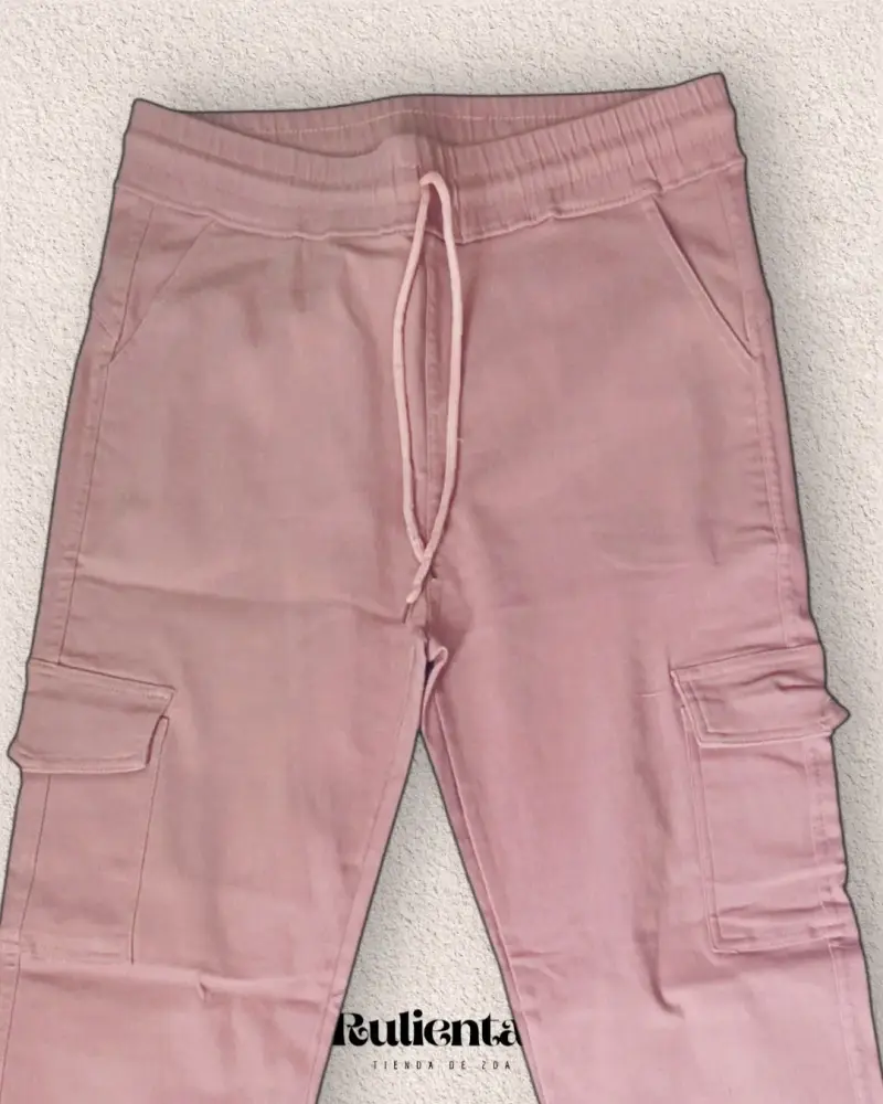 Conjunto de Top Gris y Pantalón Rosado para Mujer - 4