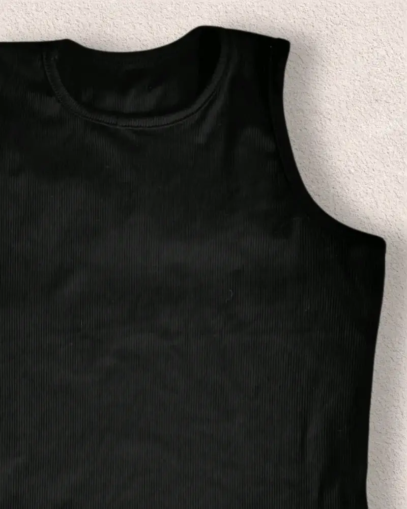 Conjunto de top y jeans negros para mujer - 3