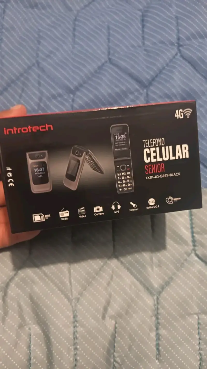 Teléfono celular senior Introtech 4G con cámara - 1