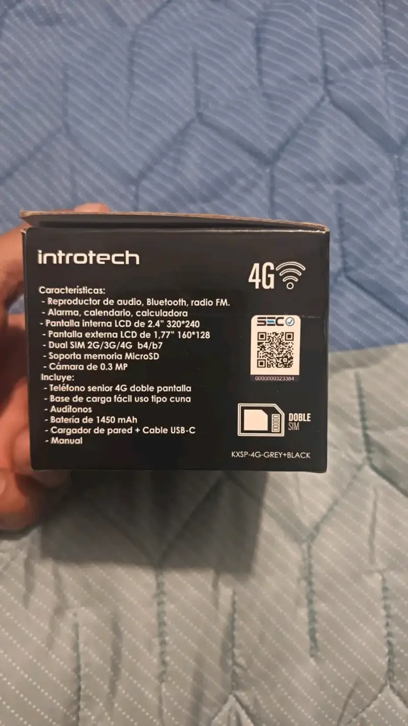 Teléfono celular senior Introtech 4G con cámara - 3