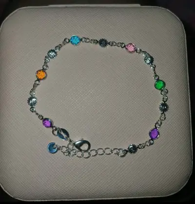 Pulsera de plata 925 con colores - miniatura 1