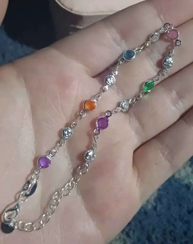 Pulsera de plata 925 con colores - 2