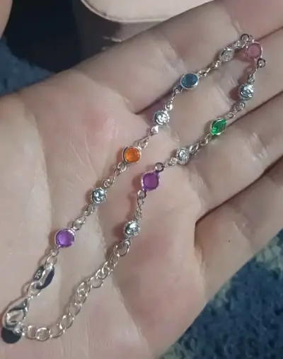 Pulsera de plata 925 con colores - miniatura 2